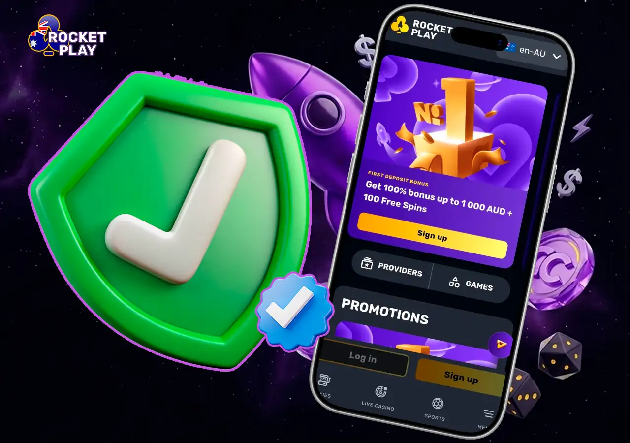 RocketPlay Casino security measures, licensing data, and user safety.